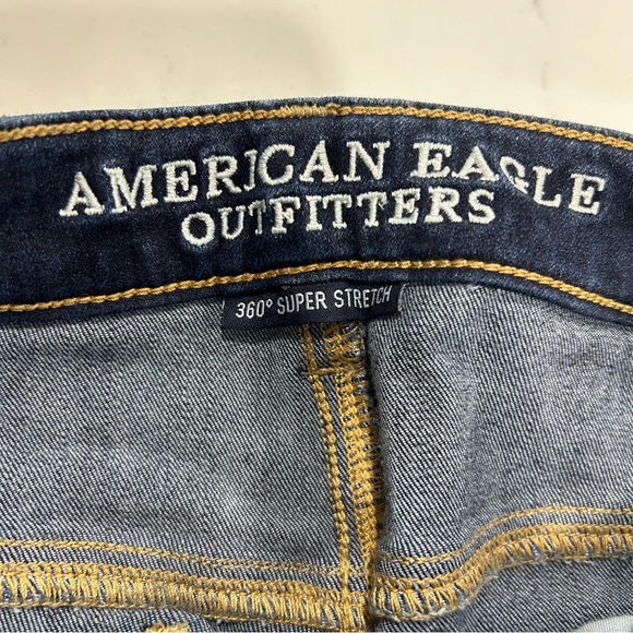 American Eagle Dark Wash High Rise Skinny Jeans - Picture 2 of 5